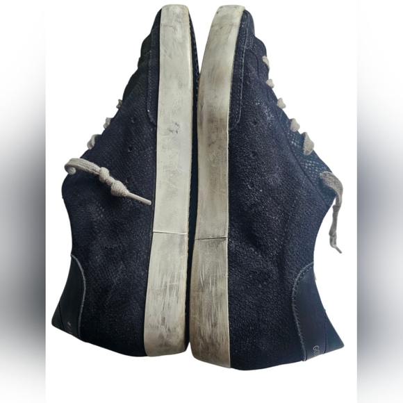 AUTHENTIC Golden Goose Black and Silver Women's Star Sneakers Size 10 EUC - Picture 9 of 16